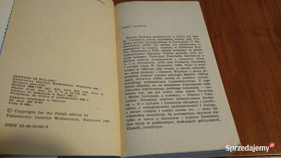 Estetyka twórczości słownej Michał Bachtin