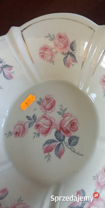 Patera miseczka z gałązką jeżyny w brązach i Porcelana i szkło Gdańsk