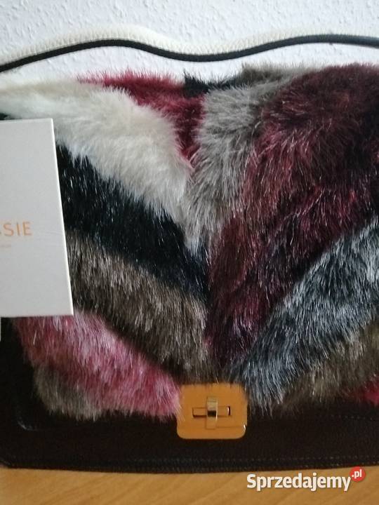 Bessie London futrzana torebka z metką Faux fur Zgorzelec