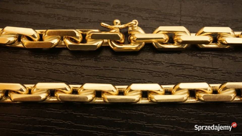 ZŁOTY KUTY ŁAŃCUSZEK SUPER ŁAŃCUCH ANKIER DUŻY złote mazowieckie Warszawa