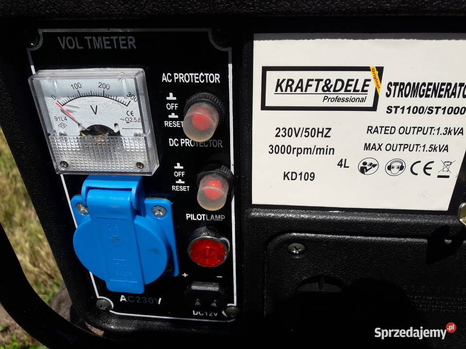 Agregat prądotwórczy KraftDele ST1000 800W Agregaty prądotwórcze Miłosław