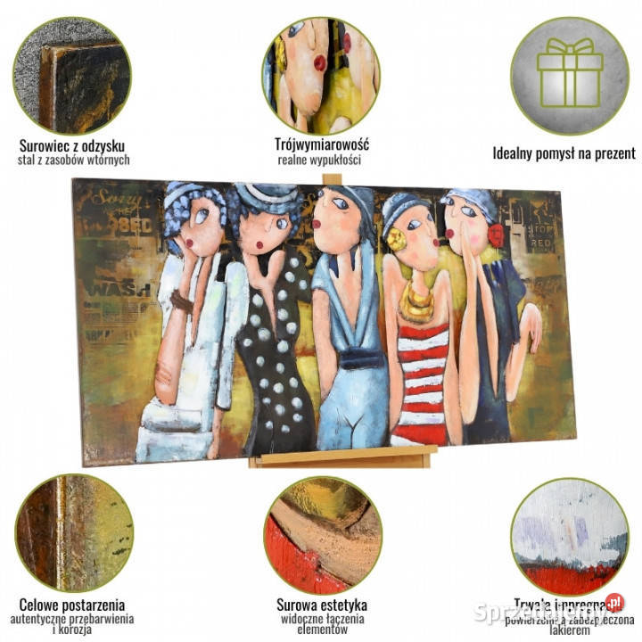 Obraz metalowy 3D LOFT ARTWORK 140x70 Chmielnik