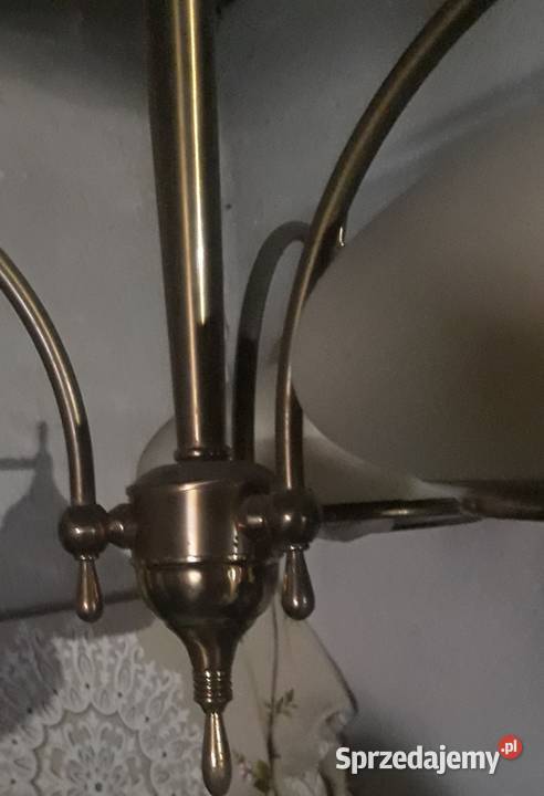 Stylowy 3ramienny żyrandol mosiężny Amplex Bytom sprzedam
