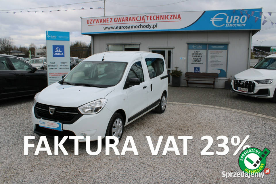 Dacia Dokker 15LAUREATE Netto 25934PLN 90HP Fvat biały mazowieckie Warszawa sprzedam