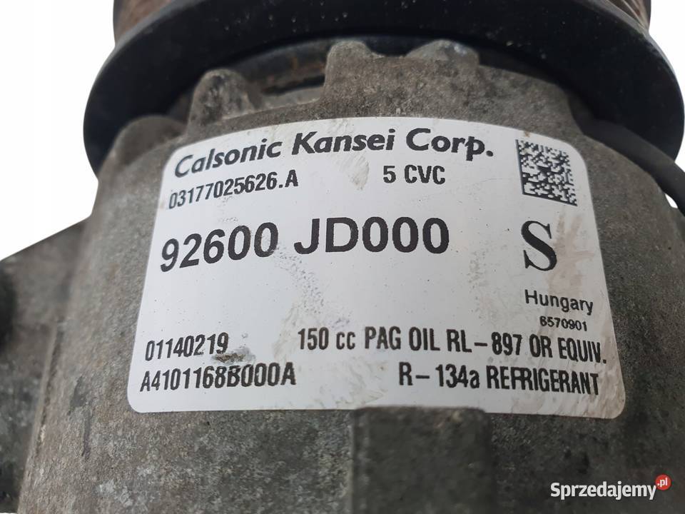 SPRĘŻARKA KLIMATYZACJI Nissan Qashqai 16 16v Chełm