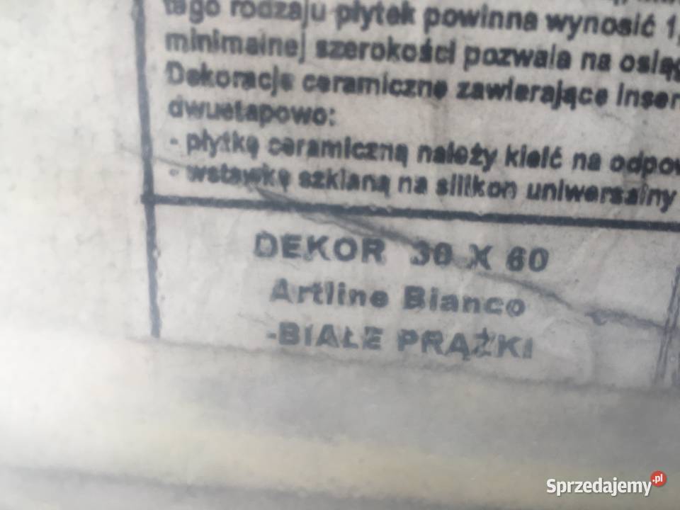 Dekor płytka ścienna artline bianco 30x60 firmy