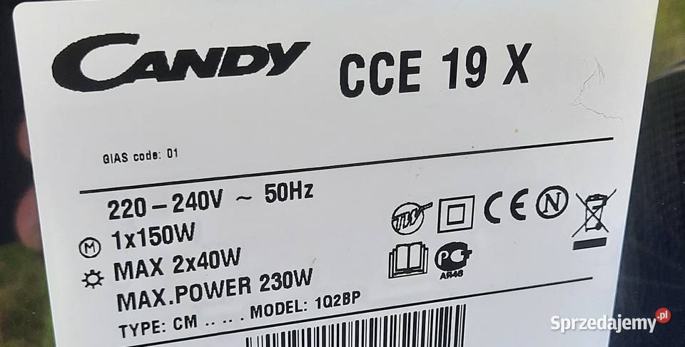 Okap kominowy pochłaniacz 90 CANDY kominowy Okapy kujawsko-pomorskie Świecie