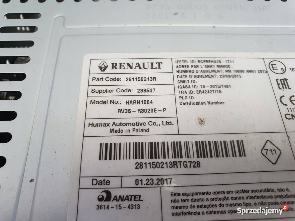 Renault Kangoo II RADIOODTWARZACZ CD Radio Mp3 Sprzęt audio fabryczny Rudka sprzedam