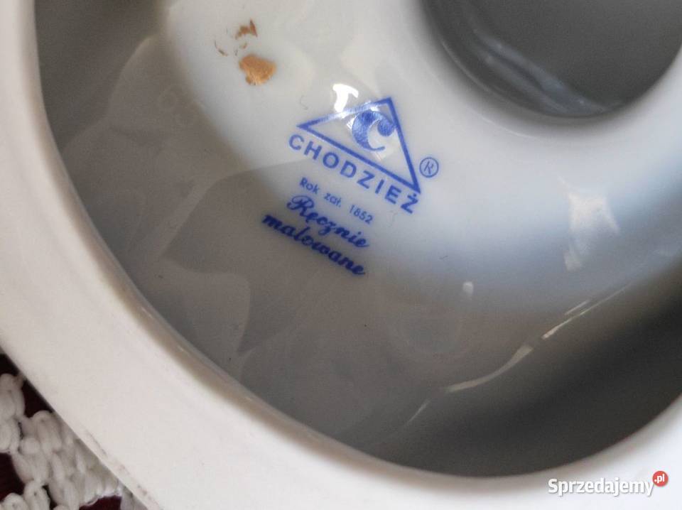 Porcelanowy trójramienny świecznik Chodzież Kielce