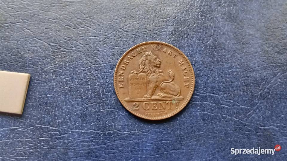 Stare monety 2 cent 1911 Belgia