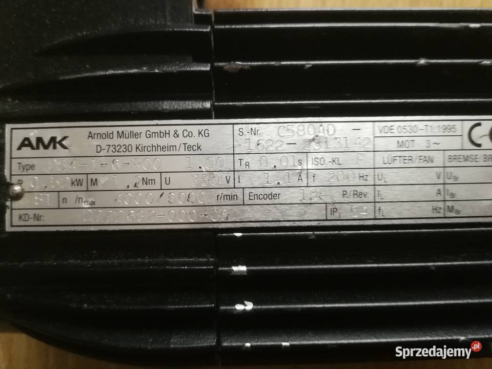 SERVOMOTOR AMK DS416R00 056KW 350V Kazimierza Wielka