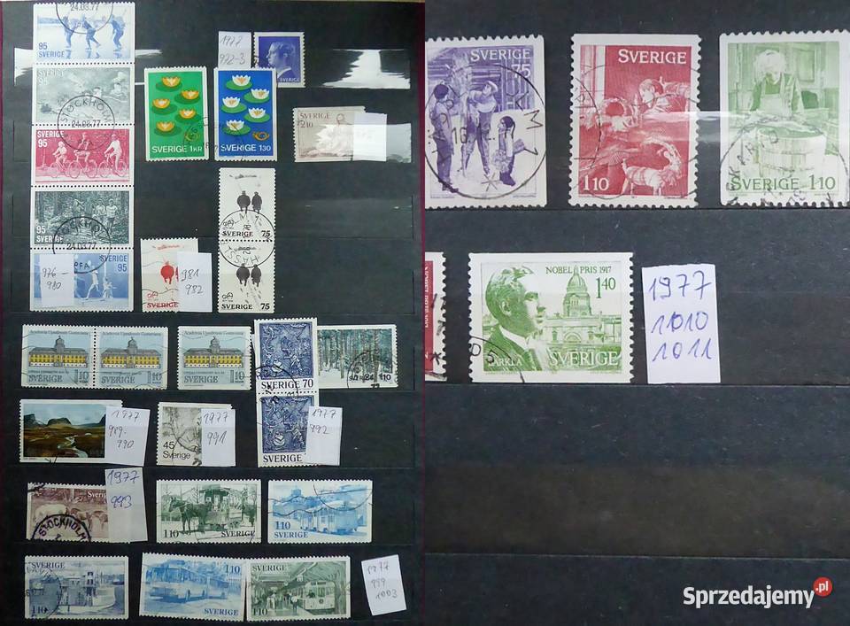 Szwecja fragment rocznika 1977 kasowane Warszawa