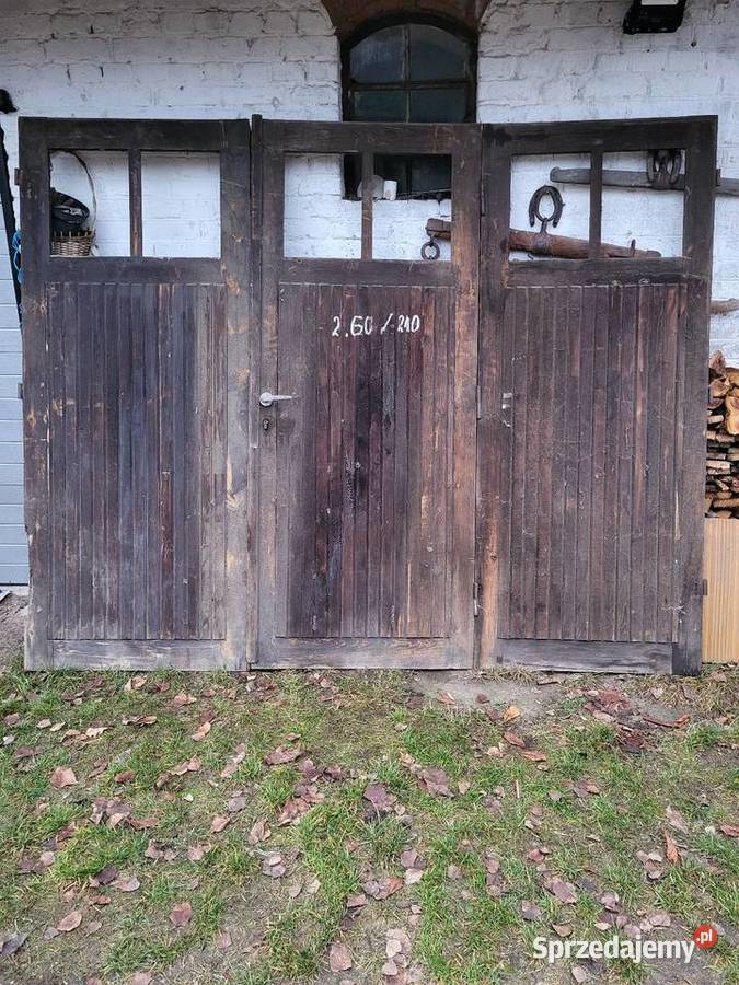 Drzwi używane drewniane garażowe wejściowe Rędziny sprzedam