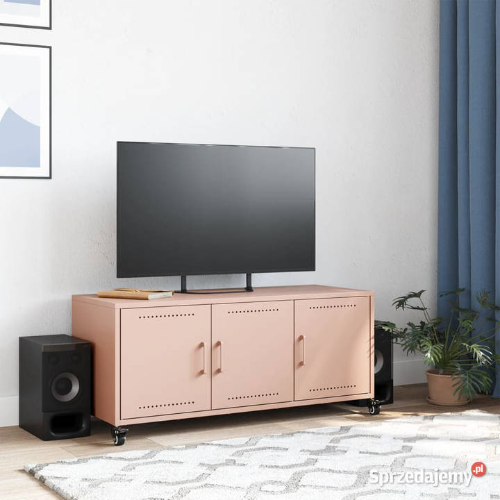 Szafka RTV różowa 1005x39x435 stal WM846645 RTV Warszawa sprzedam
