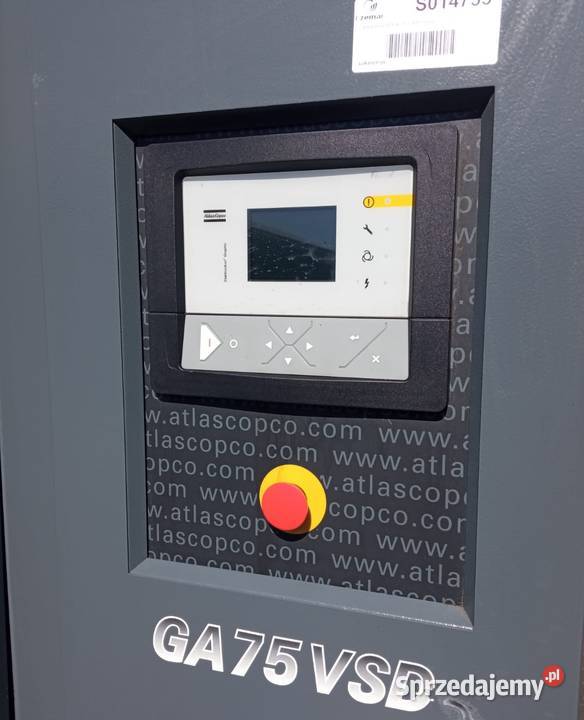 Sprężarka śrubowa kompresor ATLAS COPCO GA75 VSD Wilków