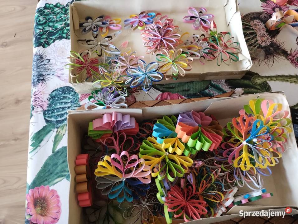 PRL gwiazdki choinkowe hand made folk Kutno