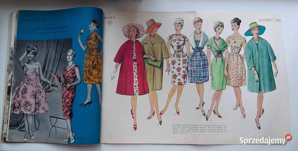 MODA PRL Moda czaspismo LATO60 i LATO 61 Łódź