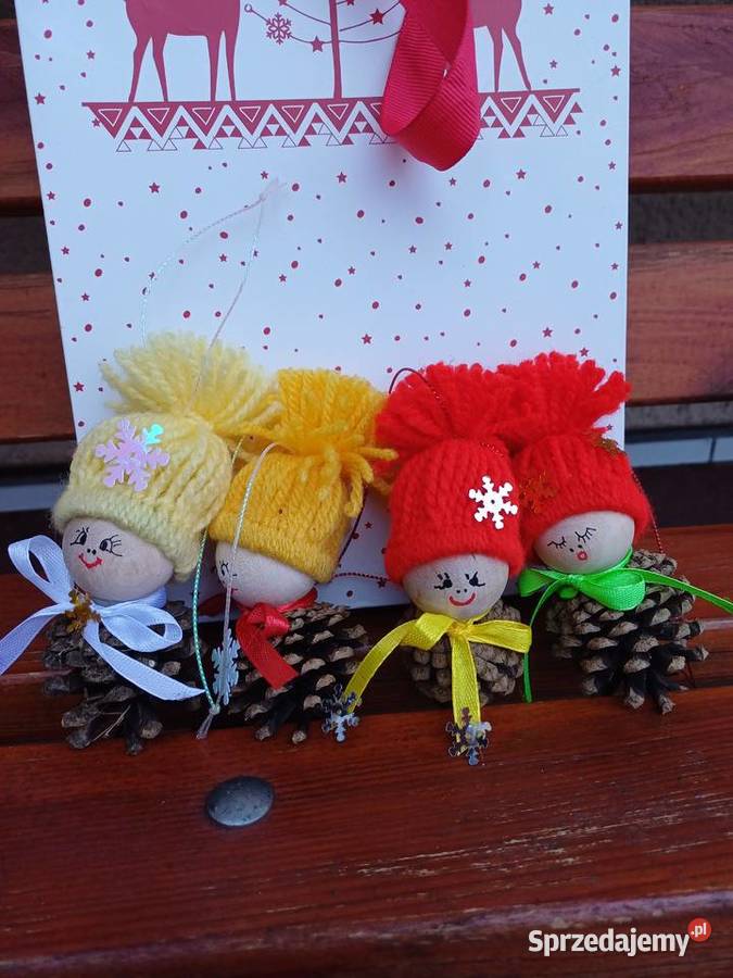 Szyszkowe ludziki zawieszki na choinkę małopolskie