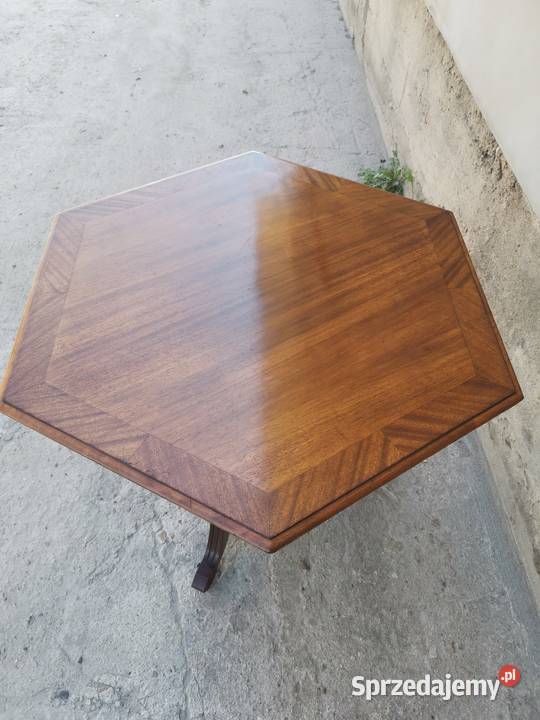 Ośmiokątny dekoracyjny stolik stół antyk Wałbrzych sprzedam