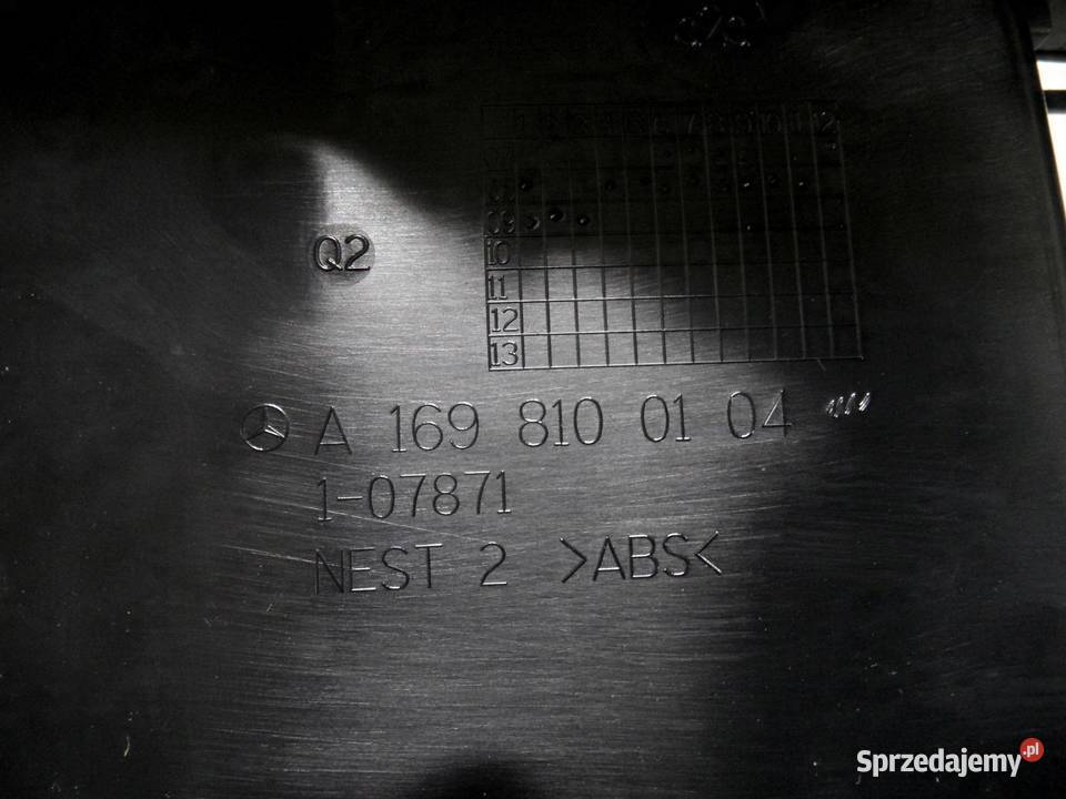 MERCEDES W169 LIFT 09r tunel kanał środkowy Kanały powietrza świętokrzyskie sprzedam