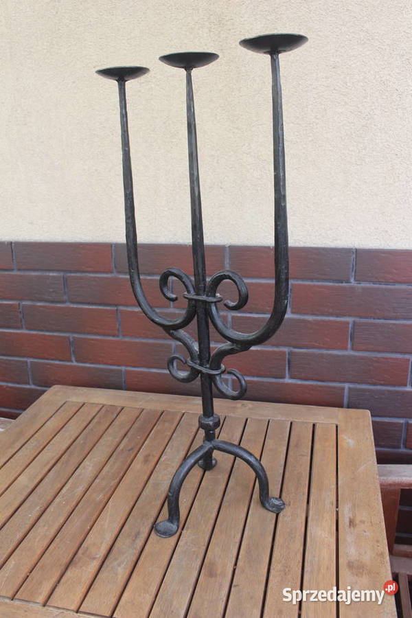stary metalowy świecznik Dom i Ogród