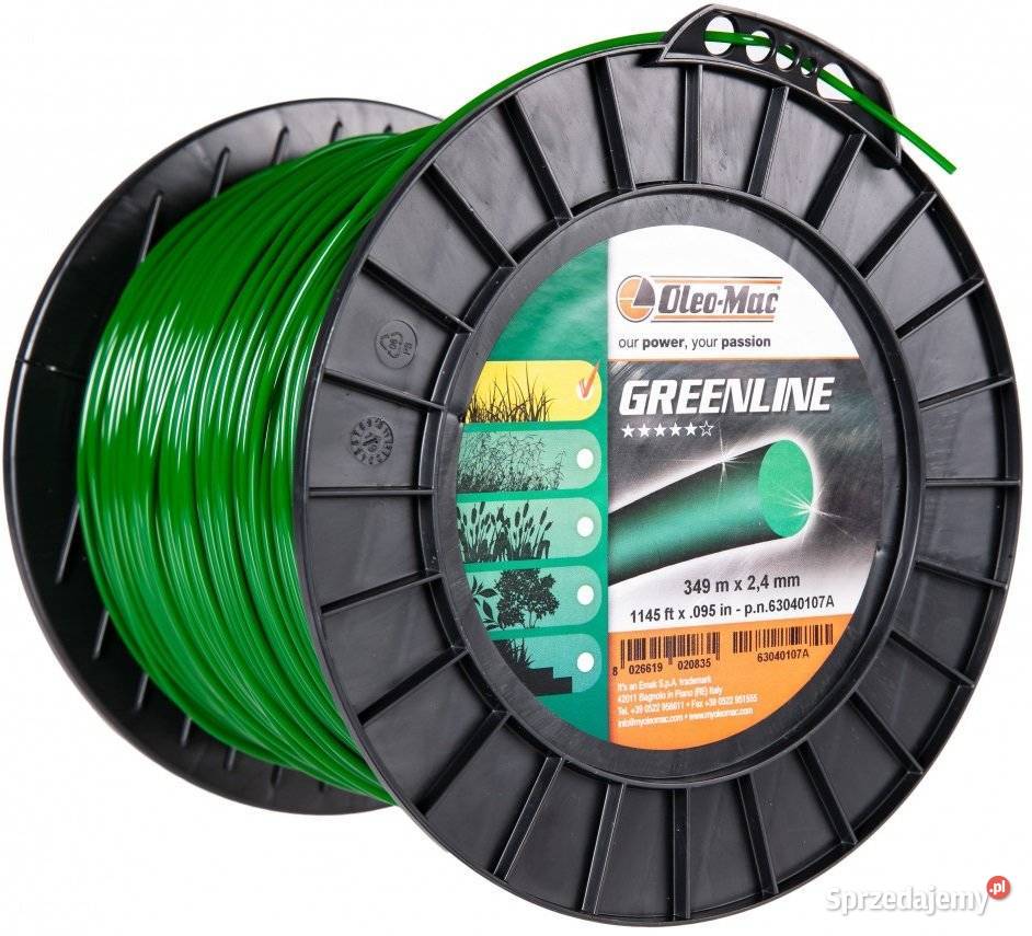 ŻYŁKA TNĄCA OLEOMAC Green Line 24mm 349 m DO Kosiarki i podkaszarki Opalenica