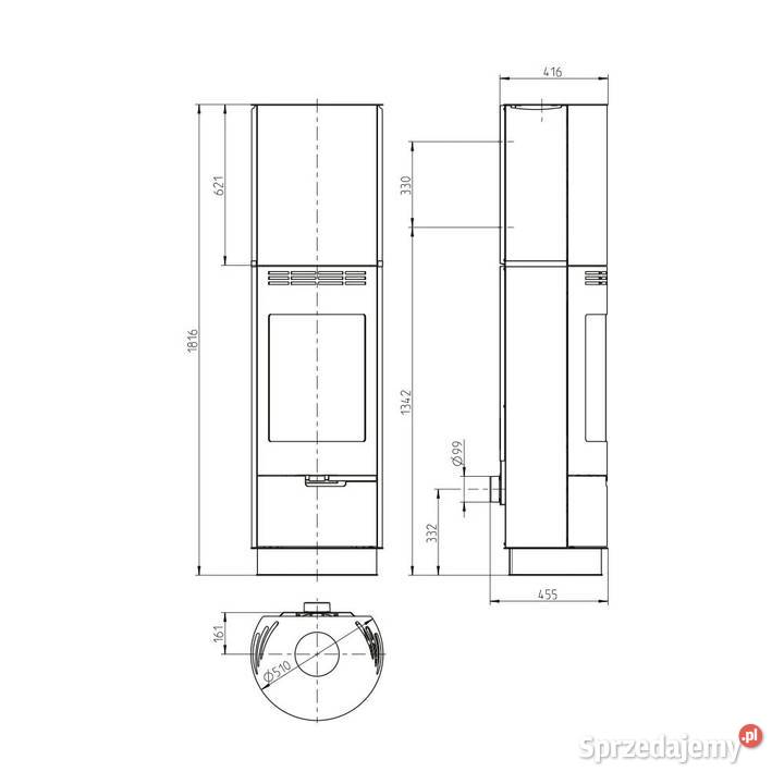 Thorma Sevilla nowoczesny piecyk kominkowy Ogrzewanie Nowy Tomyśl