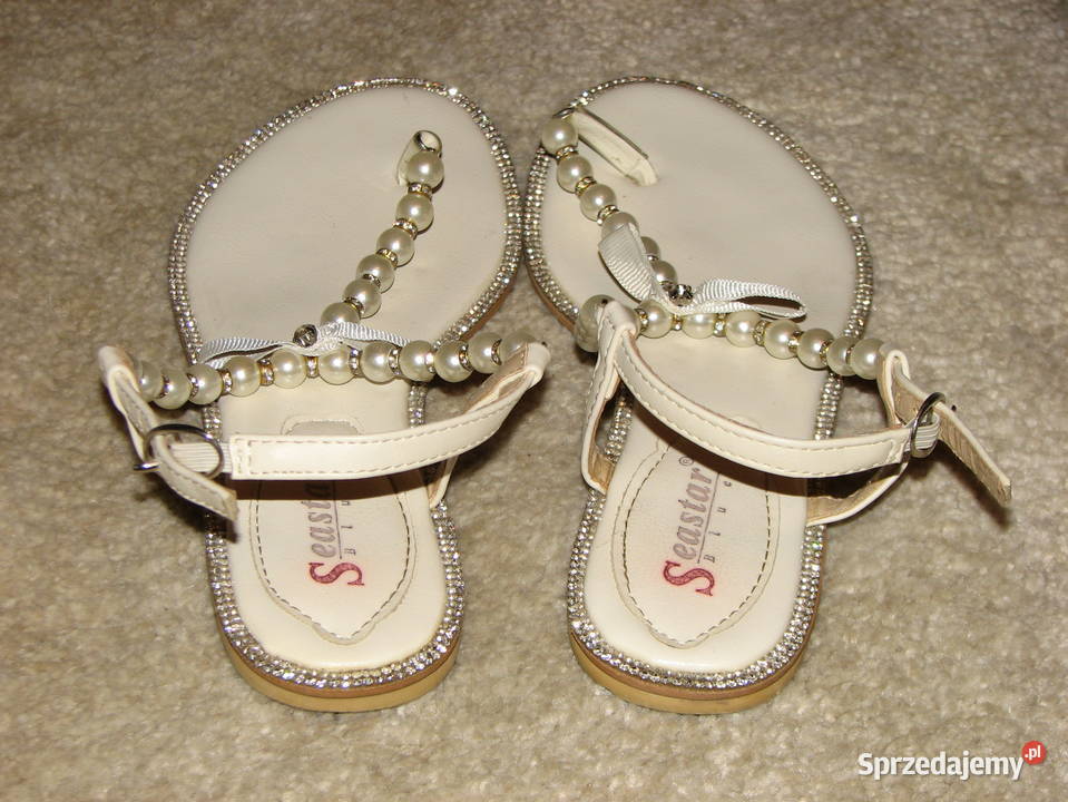 Śliczne sandałki perełki cyrkonie 36 dolnośląskie Wrocław