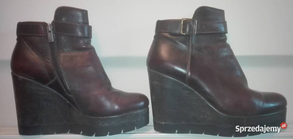 Buty RYŁKO NA koturnie kolor Wiśnia rozmiar 39 Bielsko-Biała sprzedam