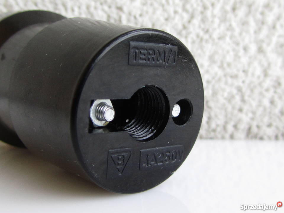 Oprawka bakelitowa E27 czarna TERM1 4A 250V AC Elektryka i akcesoria Olecko