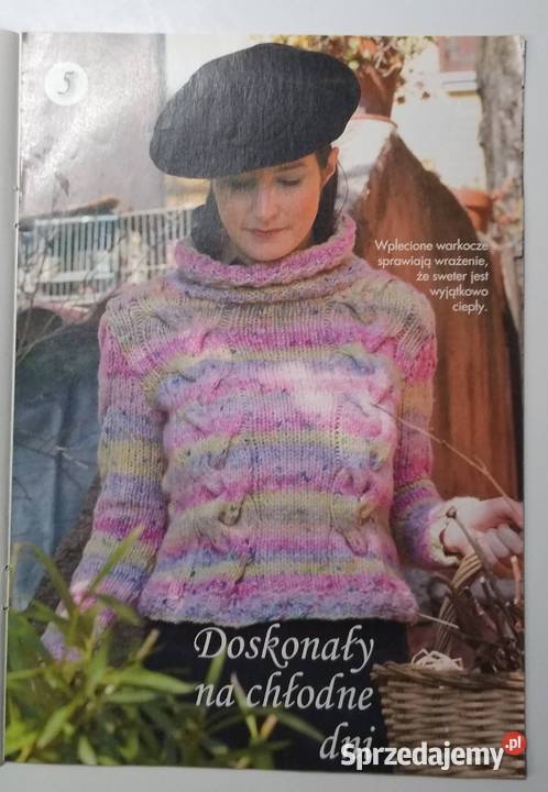 Dama w swetrze 122013 szydełko druty pomorskie Gdańsk sprzedam