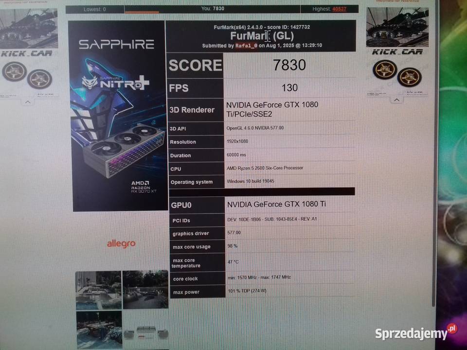 ASUS ROG STRIX GTX 1080Ti GAMING 11GB GDDR5 HDMI  kujawsko-pomorskie Bydgoszcz