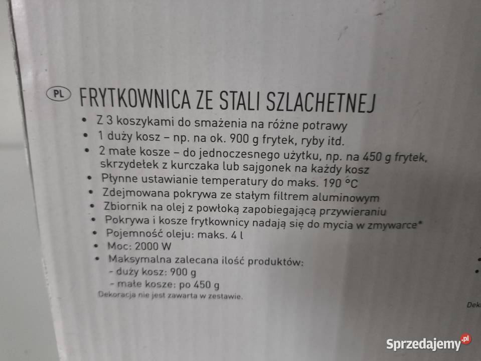 Frytkownica silvercrest 2000W Warszawa