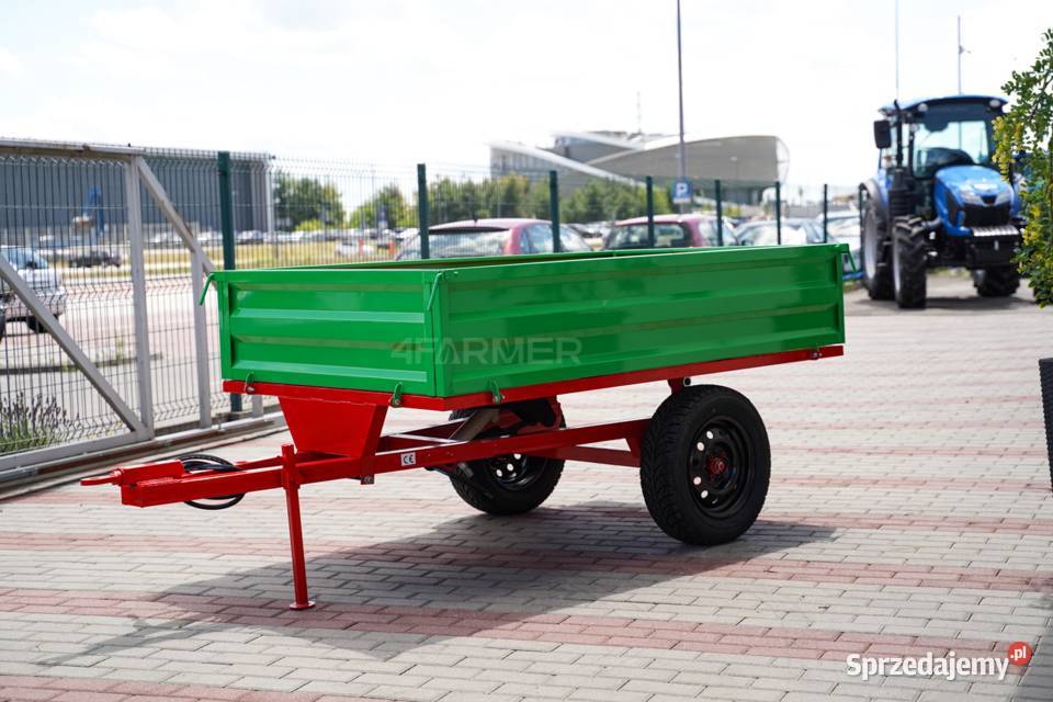 Przyczepa rolnicza jednoosiowa 1T z kiprem Tajęcina