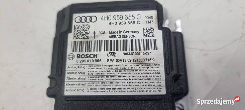 SENSOR AIRBAG AUDI A6 C7 osobowe kujawsko-pomorskie Lipno