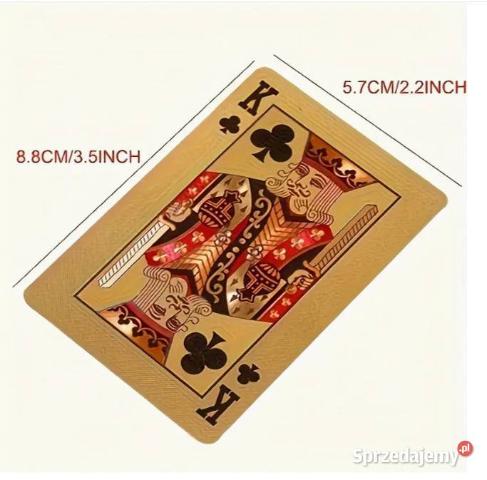 Kolekcjonerska talia kart 52 2 w kolorze złotym Warszawa