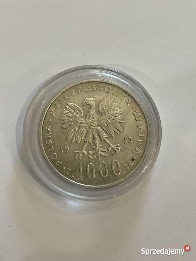 Srebrna moneta kolekcjonerska PRL 1000 1982 Jan Kraków