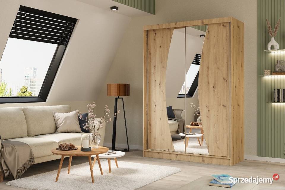 NOWA tania szafa 150 6 kolorów LUSTRO Kluczbork