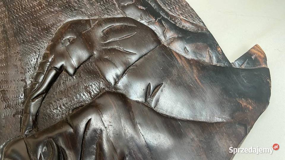 Afrykańska mapa Płaskorzeźba z drewna Lew i pomorskie sprzedam