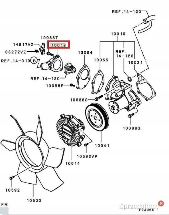 OBUDOWA TERMOSTATU MITSUBISHI L200 0809 ORYGINAŁ