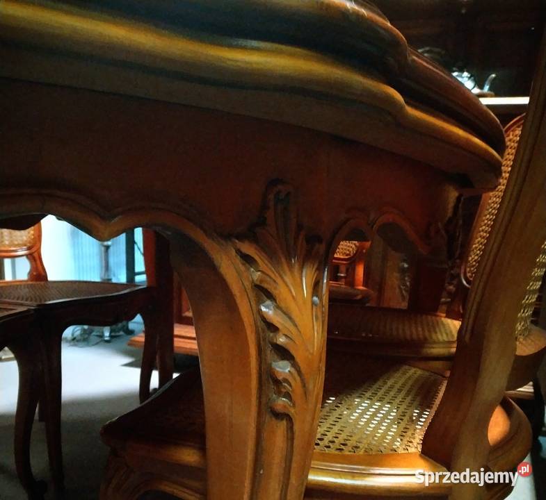 Francuski komplet rozkładany stół 6 krzeseł Białystok sprzedam