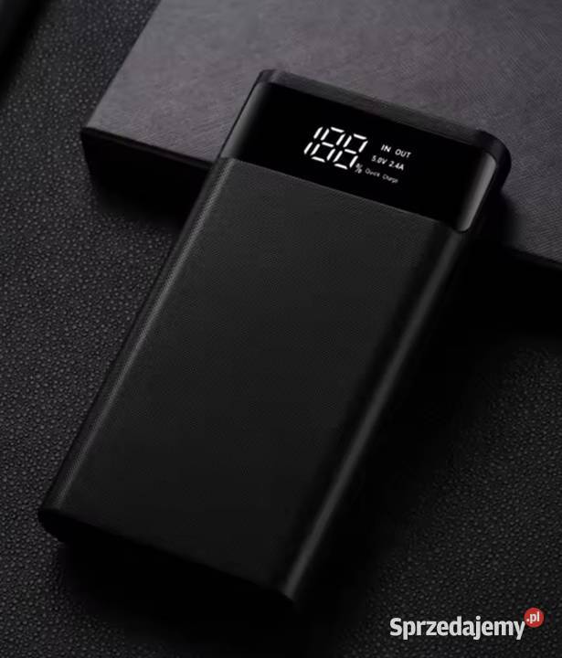 Powerbank 10000mAh z wyświetlaczem cyfrowym + kabel USB-C z wyświetlaczem