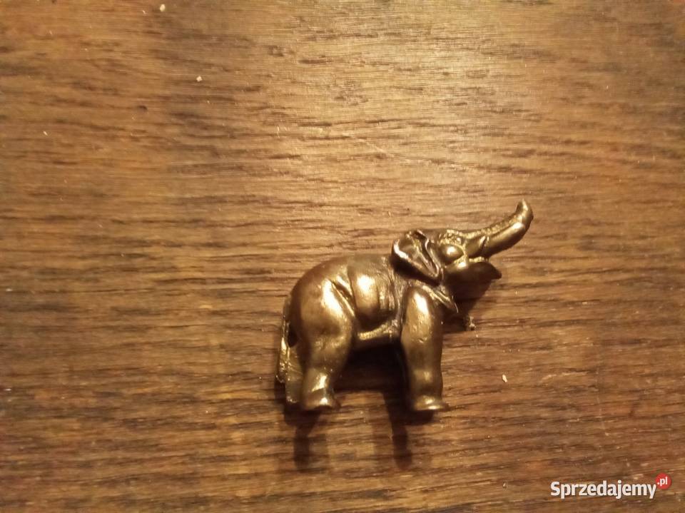 Metalowa ciężka figurka słonia PRL mazowieckie Warszawa
