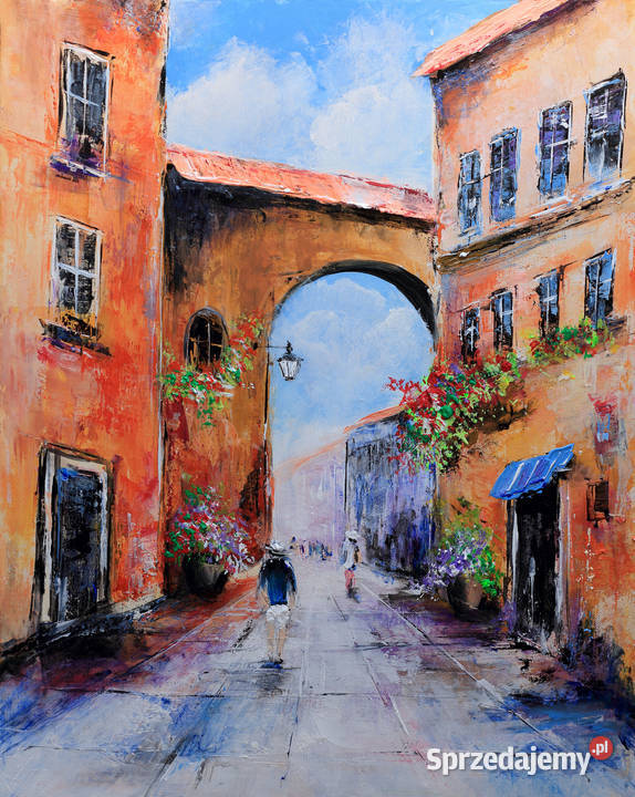 WŁOSKA ULICZKA obraz akrylowy 50x40 RMPopek Warszawa