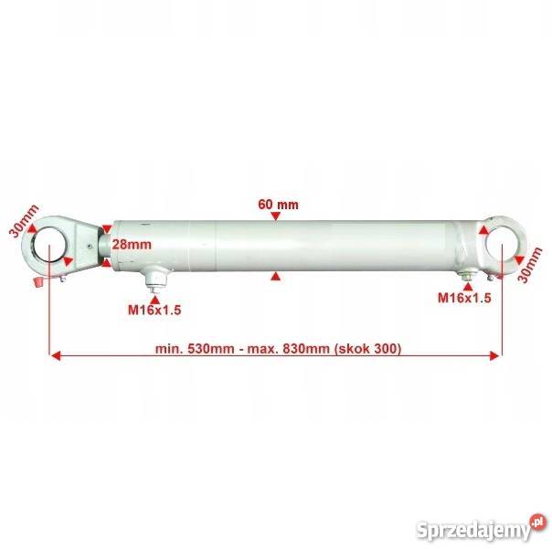 Siłownik Hydrauliczny 50x28 Skok 300 Mocowania Solec Kujawski