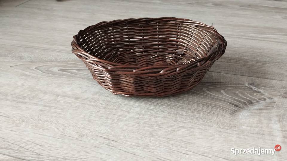 koszyk koszyczek wiklinowy ciemny brąz brązowy Poznań