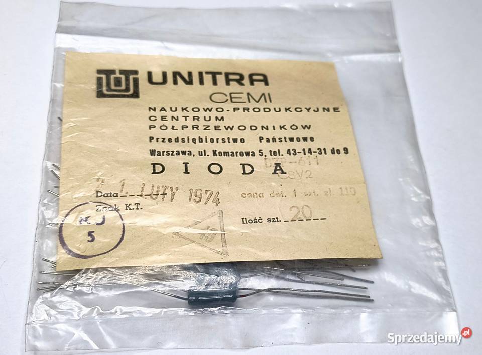 Dioda Żeberka BZP611 C8V2 Unitra CEMI Części i akcesoria Gdańsk