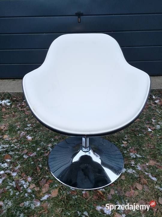 Fotel Obrotowy BiałyCzarny