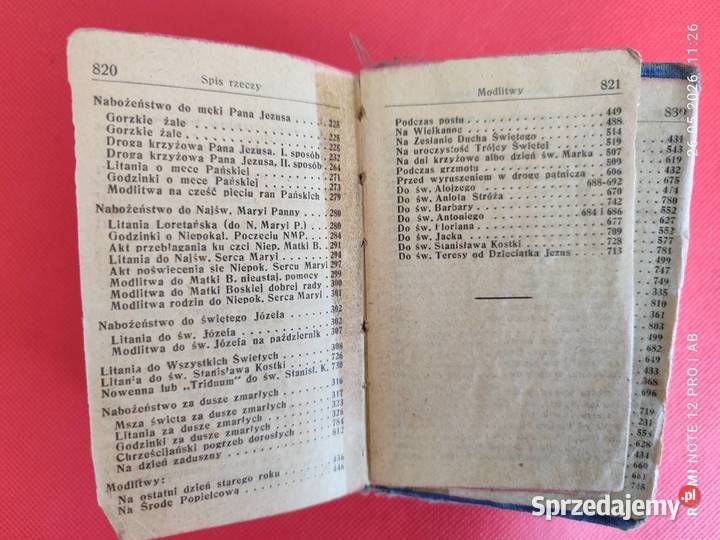 Skarbiec modlitw i pieśni wyd 3 Katowice 1948 r Antykwariat