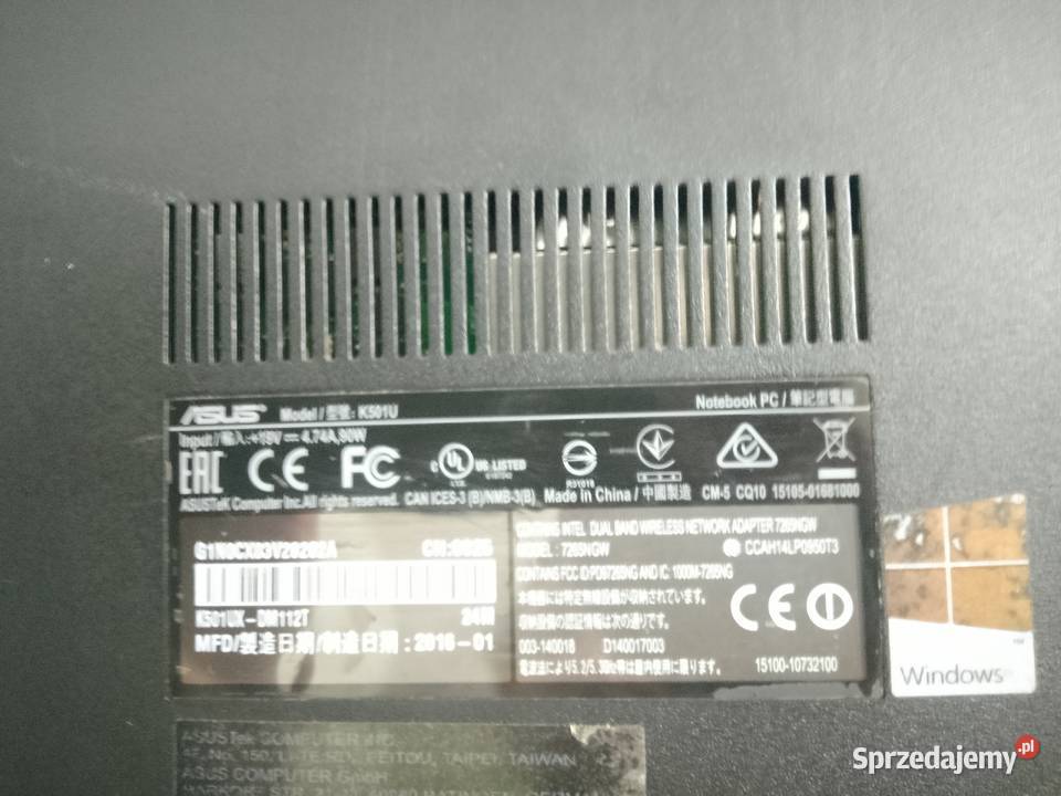 laptop Asus K50U Sulęcin